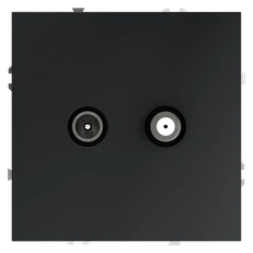 Изображение Розетка телевизионная встраиваемая VOLTUM S70 оконечная TV+SAT (графит)