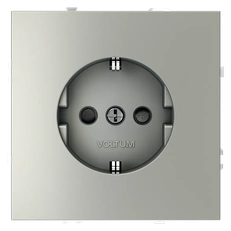 Изображение Розетка встраиваемая VOLTUM S70 с заземлением и защитными шторками 16А (сталь)