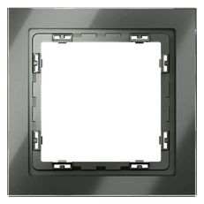 Изображение Рамка стеклянная VOLTUM S70 на 1 пост (титан, стекло)